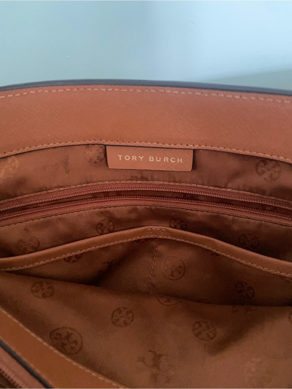 Tory Burch Saffiano Leather Small Buckle Tote - Picture 10 of 13